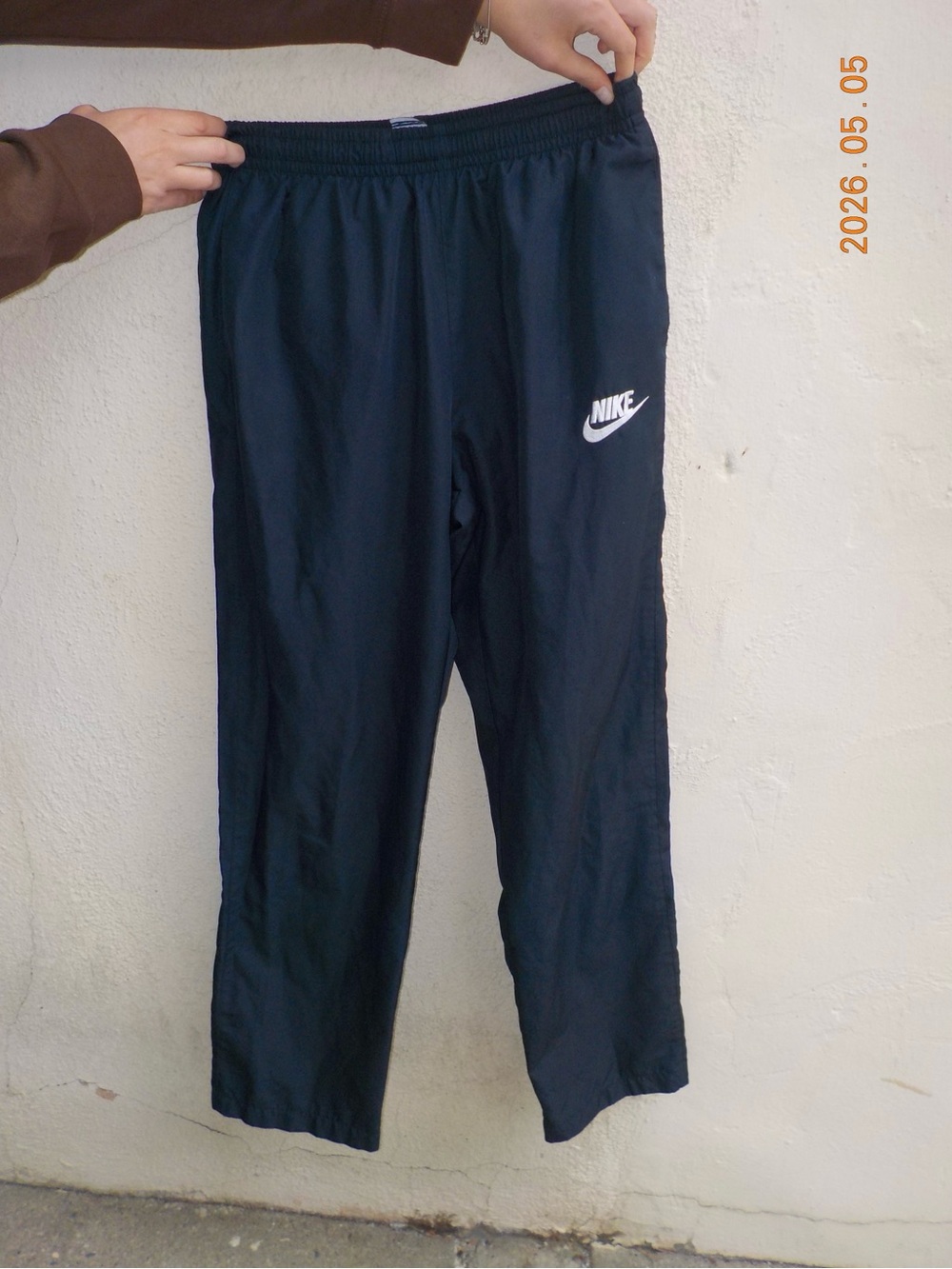 Nike Navy Track Pants with White Swoosh